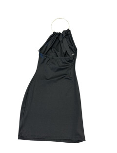 NN - Mini abito - scollato con dettaglio gioiello al collo nero