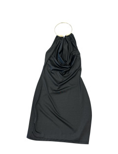 NN - Mini abito - scollato con dettaglio gioiello al collo nero
